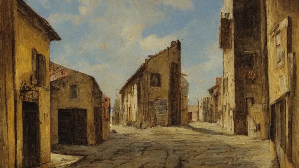 Image similar to an old street, by jean - baptist monge,