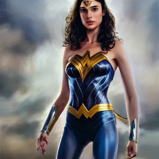 Image similar to gal gadot in the style of stefan kostic, realistic, full body, sharp focus, 8 k high definition, insanely detailed, intricate, elegant, art by stanley lau and artgerm