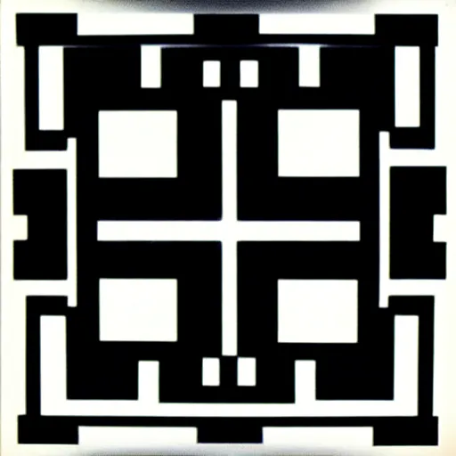 Image similar to black and white trademark by karl gerstner, monochrome, 8 k scan, centered, symetrical, satisfying, bordered
