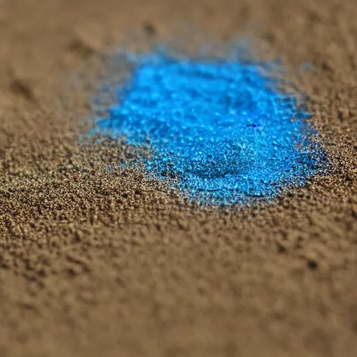 Image similar to sand made out of blue light