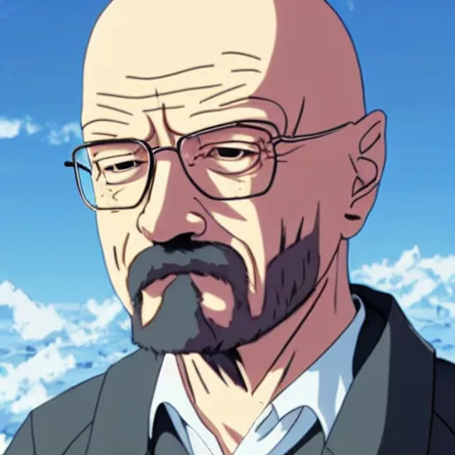 Image similar to Walter White as an anime protagonist