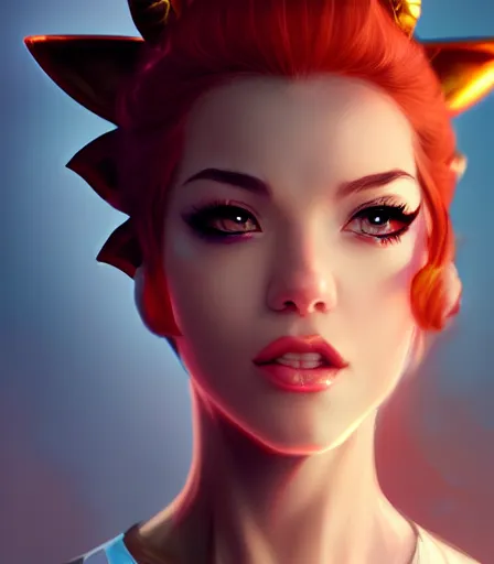 Prompt: beautiful portrait of a gorgeous personal trainer who looks like Bowsette , character design by charlie bowater, ross tran, artgerm, and makoto shinkai, detailed, soft lighting, rendered in octane