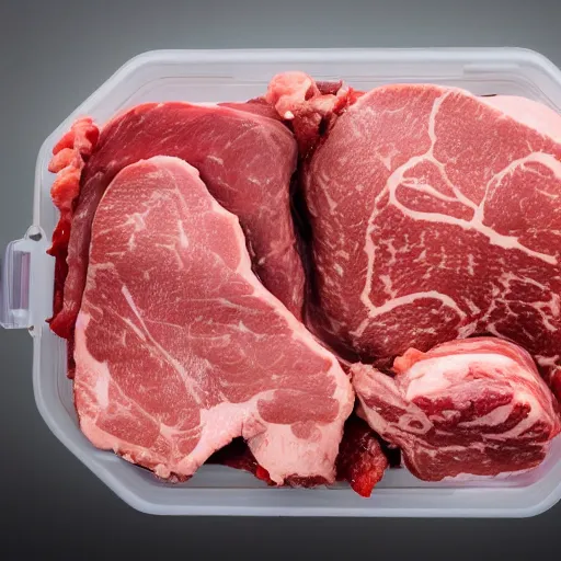 Image similar to disgusting meat in plastic tub