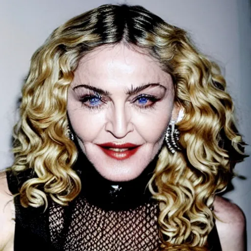 Prompt: Madonna as an agent of men in black