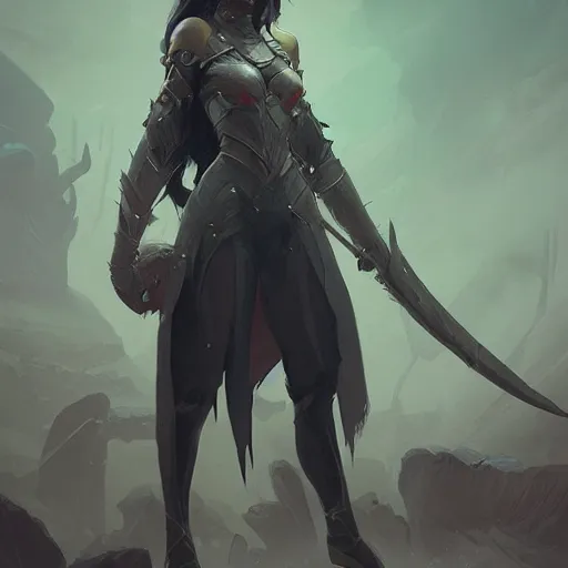 Image similar to trending on artstation, dhamphir, vampire, character design, concept art, style of greg rutkowski, makoto shinkai, forward facing, fantasy armor, highly detailed, digital art, female