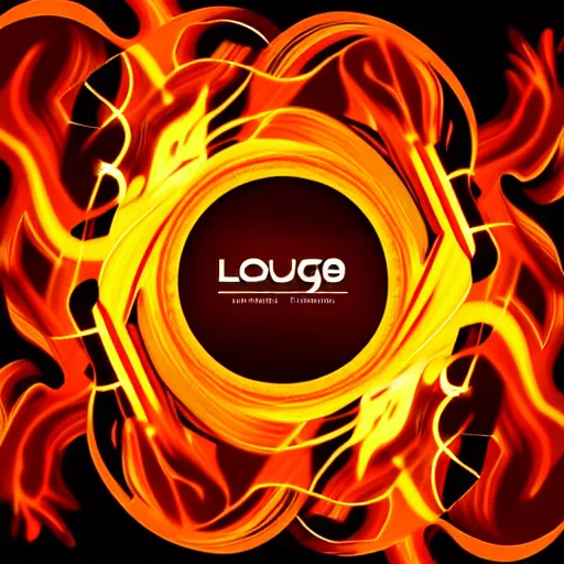 Prompt: logo spinning fire, illustration, smooth, flat colors