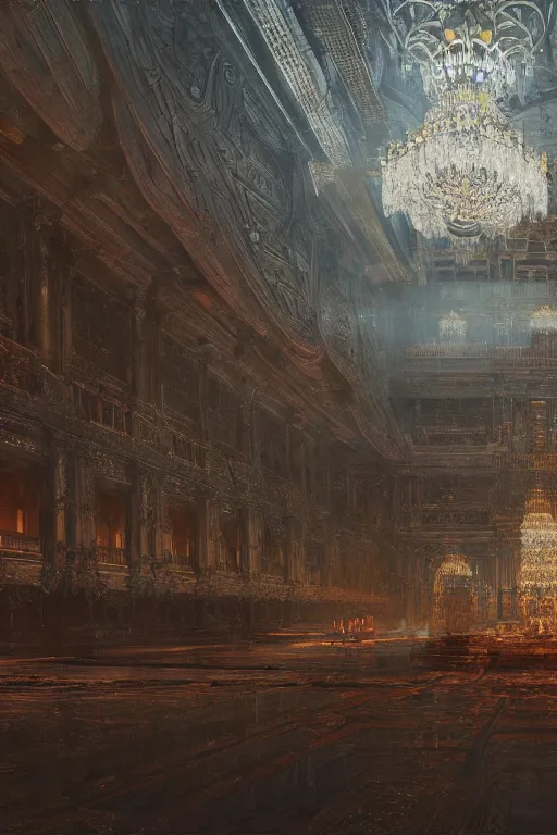 Image similar to inside of an imperial palace, powerfull, intricate, elegant, volumetric lighting, digital painting, highly detailed, artstation, sharp focus, illustration, concept art, ruan jia, steve mccurry