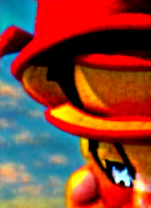 Image similar to photograph of a luffy face, depth of field, focus,