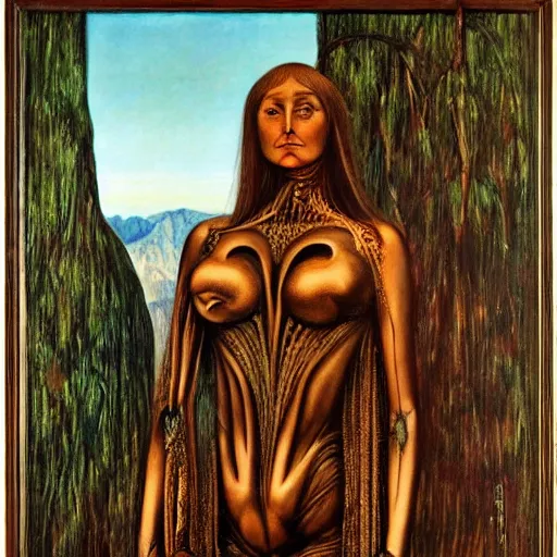 Prompt: a portrait of a character in a scenic environment by ernst fuchs and giger