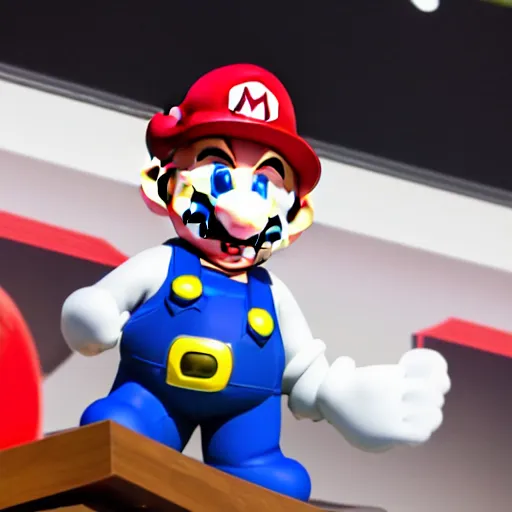 Image similar to elon musk dressed as mario, highly detailed, high quality, hd, 4 k, 8 k, canon 3 0 0 mm, professional photographer, 4 0 mp, lifelike, top - rated, award winning, realistic, sharp, no blur, edited, corrected, trending