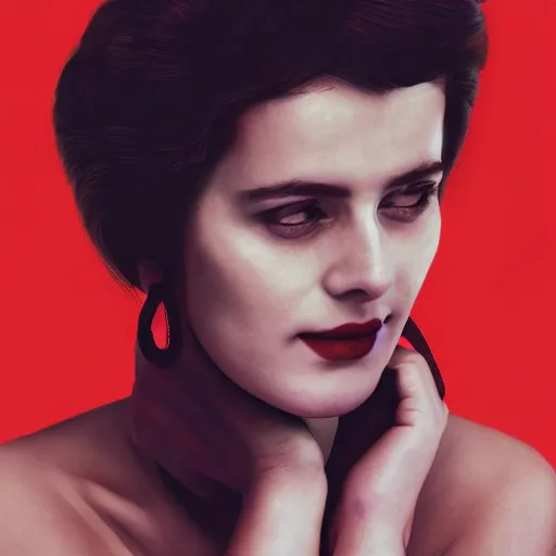 Image similar to cinematic portrait of a beautiful woman by pedro almodovar