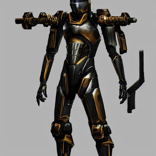 Prompt: skinny muscular pale man wearing scifi armor wielding two samurai swords, star citizen, full body shot, concept art
