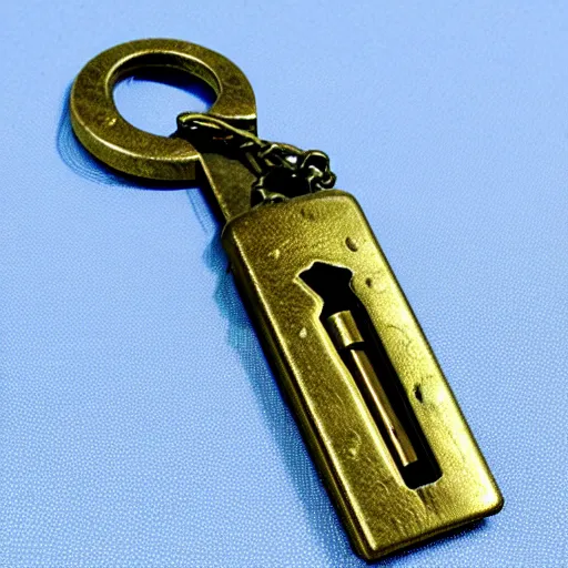 Prompt: a metal key for the cage, rpg game inventory item, 3d style