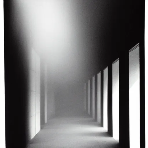 Prompt: Beautiful cameraphone 2000s, soft liminal Photograph of foggy hallway pool growing