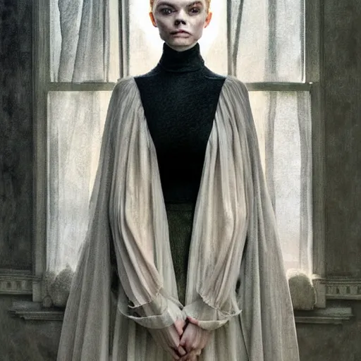 Prompt: symmetry!! portrait of elle fanning in the hannibal tv show in the world of andrew wyeth, horror, fashion, dark!! intricate, elegant, highly detailed, digital painting, artstation, concept art, smooth, sharp focus, illustration, art by artgerm and greg rutkowski and alphonse mucha