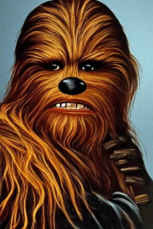 Image similar to Chewbacca painted by Caravaggio