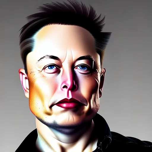 Prompt: digital art of elon musk with hair made of spaghetti photorealistic photoshop