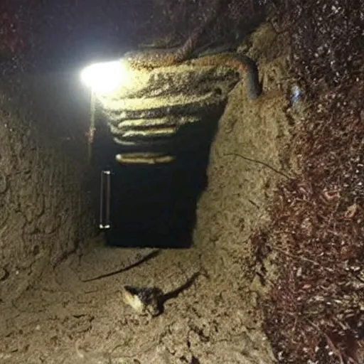 Image similar to Florida man discovers hidden tunnel under his house. Inside is the world's largest gator