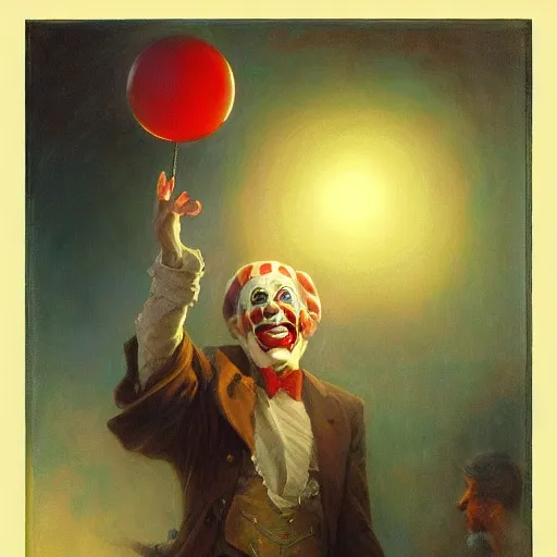 Image similar to uncle sam as a clown, radiant light, caustics, heroic, bright iridescent light, by gaston bussiere, bayard wu, greg rutkowski, maxim verehin