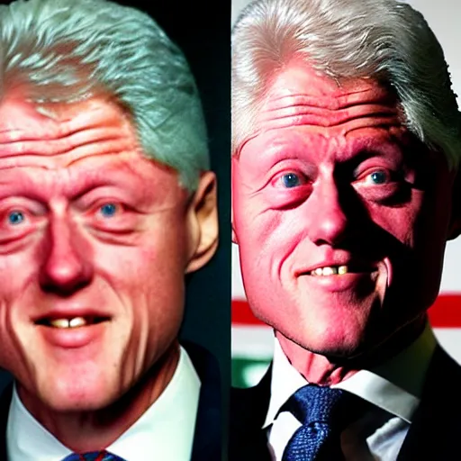 Image similar to bill clinton is a reptilian shape shifter