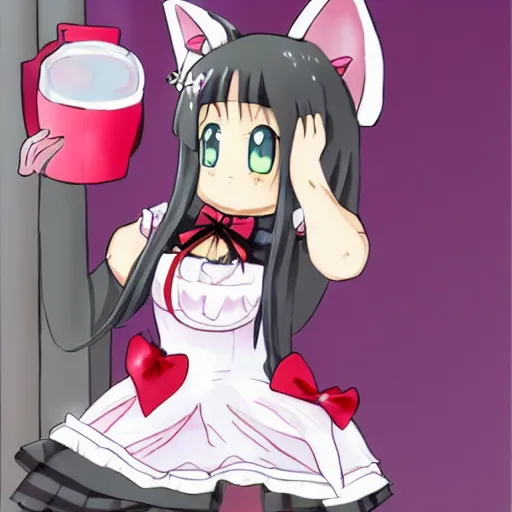 Image similar to Anime catgirl maid the Internet was been waiting for