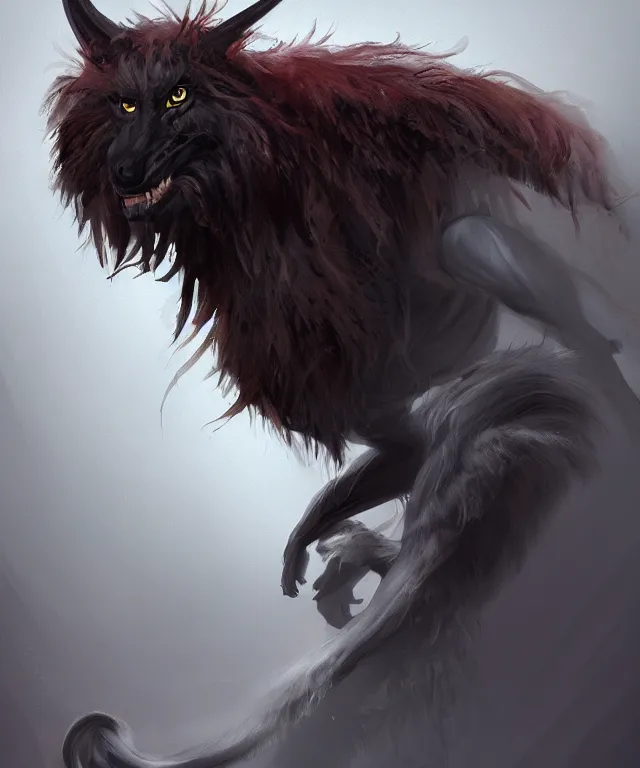 Image similar to a mythical creature covered in fur and spitting caustic acid, fantasy, elegant, digital painting, artstation, concept art, matte, sharp focus, illustration, art by nick sullo