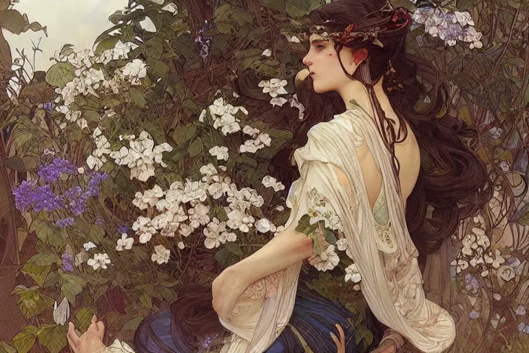 Image similar to a garden of sound, beautiful, intricate, highly detailed concept art by artgerm and greg rutkowski and alphonse mucha