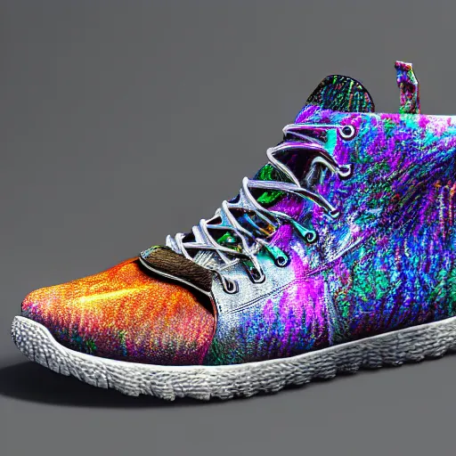 Image similar to Ultra detailed sneakers designed by Pol Pot, superresolution, HDR, futuristic sneakers