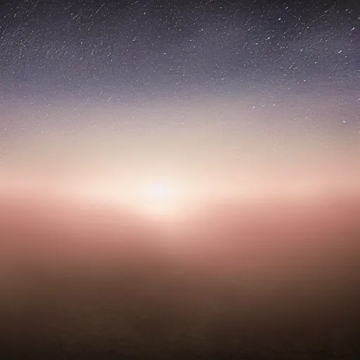 Prompt: termite mounds, floating islands in the sky in an ethereal starry moonlit sky reaching into the clouds, mist and fog, muted pastel tones, david attenborough nature documentry footage, ultra high definition, 8 k