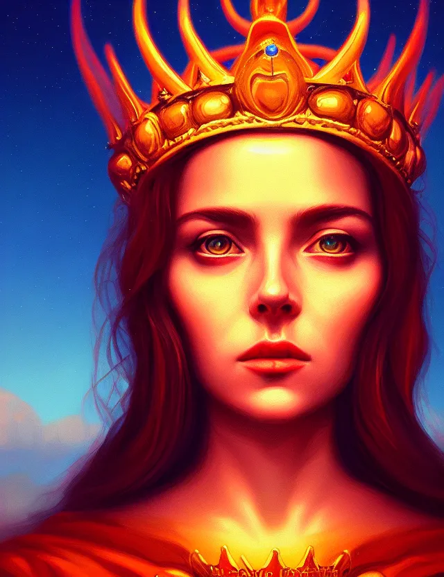 Image similar to blurred background. close-up portrait of a goddess in crown, by Alex Gross, Anato Finnstark and Alena Aenami. unreal engine