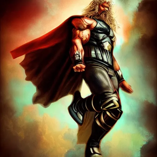 Image similar to god of thunder, concert art, ultra realistic, trending on artstation, charadesign, 8K