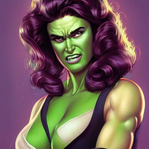 Image similar to lofi shehulk portrait, Pixar style, by Tristan Eaton Stanley Artgerm and Tom Bagshaw.