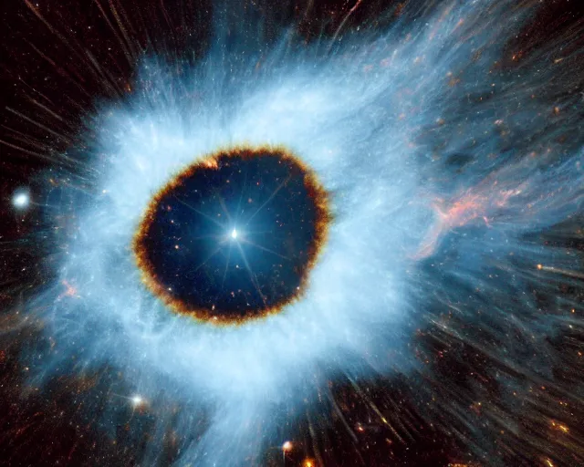 Image similar to a wide window view of a supernova