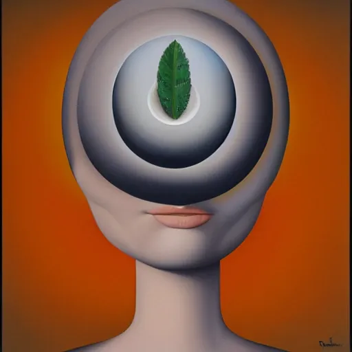 Image similar to antagonism, an ultrafine detailed painting by rafal olbinski, behance contest winner, pop surrealism, detailed painting, very detailed, minimalist, skeuomorphic, airbrush art