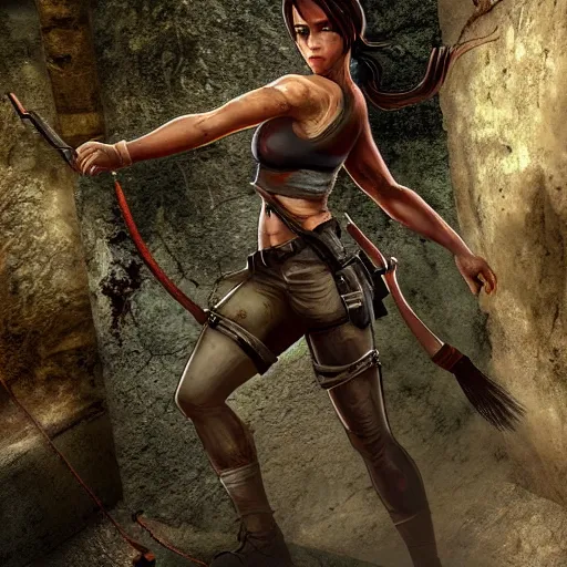 Prompt: byblical image of tomb raider