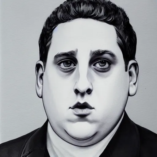 Prompt: realistic detailed face portrait, Jonah Hill,