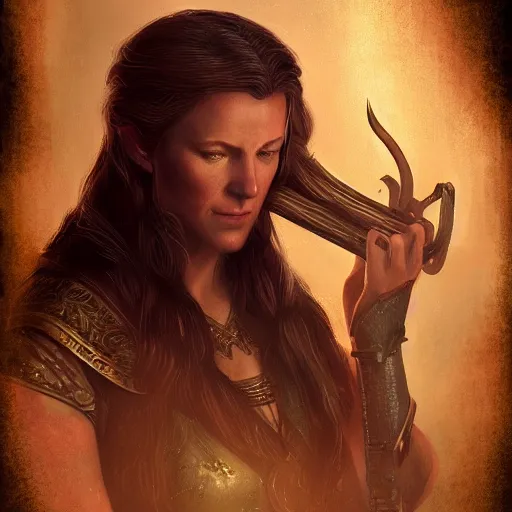 Prompt: unknown the elder scrolls vi floor jansen as a female bard, atmospheric lighting, painted, intricate, volumetric lighting, beautiful, rich deep colors masterpiece, sharp focus, ultra detailed by leesha hannigan, ross tran, thierry doizon, kai carpenter, ignacio fernandez rios