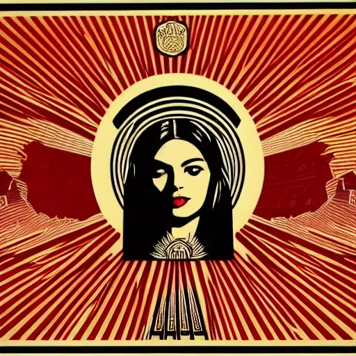 Image similar to mind wandering by shepard fairey