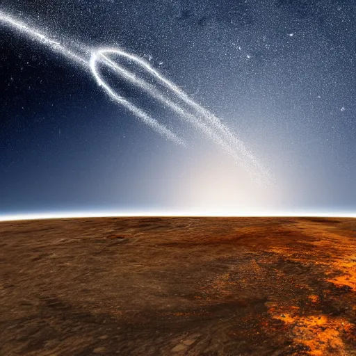 Image similar to meteor crashing into earth