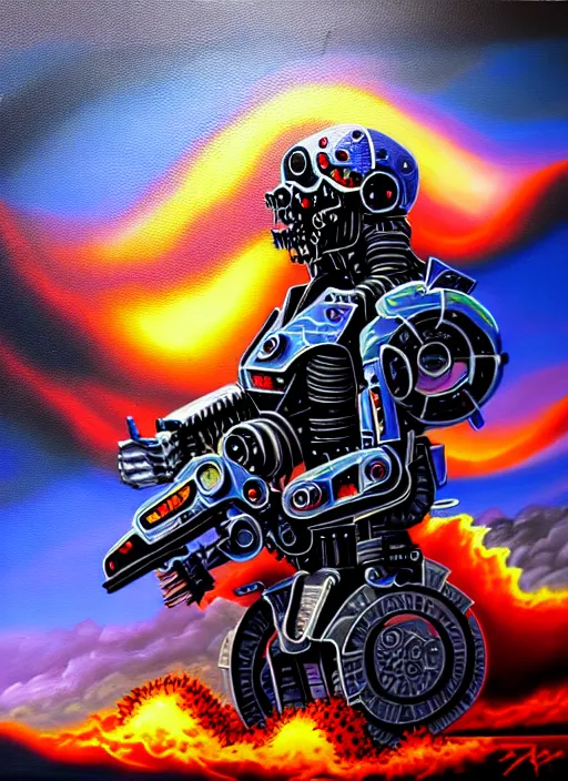 Image similar to apocalypse machine detailed painting