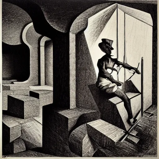 Image similar to lithography on paper secret lair conceptual figurative post - morden monumental dynamic portrait by goya and escher and hogarth, illusion surreal art, highly conceptual figurative art, intricate detailed illustration, controversial poster art, polish poster art, geometrical drawings, no blur