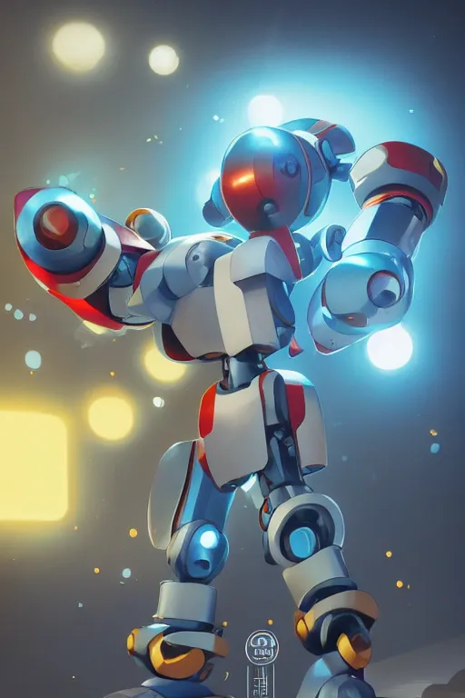 Image similar to metabots medabots medarotto medarot robot minimalist comics, behance hd by jesper ejsing, by rhads, makoto shinkai and lois van baarle, ilya kuvshinov, rossdraws global illumination ray tracing hdr radiating a glowing aura