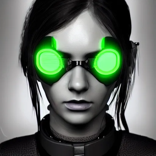 Image similar to detailed realistic female character cyberpunk wearing thick technological collar around neck, realistic, art, beautiful, 4K, collar, choker, collar around neck, punk, artstation, detailed, female, woman, choker, cyberpunk, neon, punk, collar, choker, collar around neck, thick collar, tight around neck, punk,