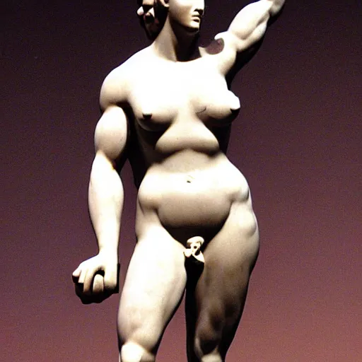 Image similar to venus de milo with big muscular arms