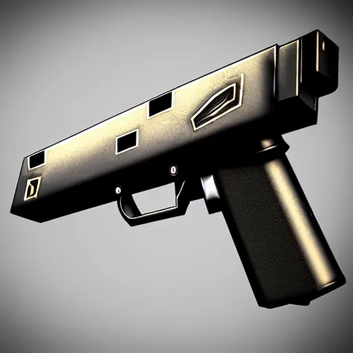 Prompt: cyberpunk pistol, stylized, rayfire gothic, game assets, 8 k,