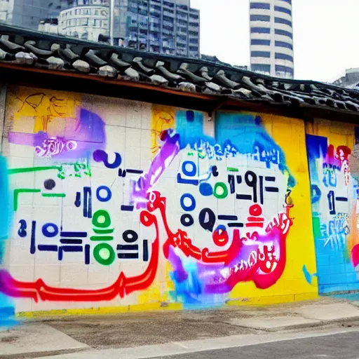 Image similar to hangul graffiti