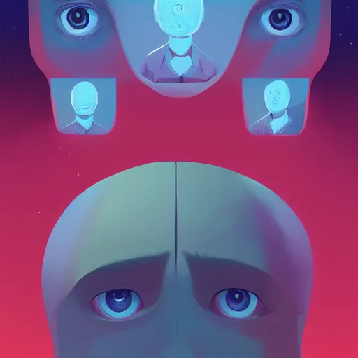 Image similar to face icon stylized minimalist close encounters of the third kind, loftis, cory behance hd by jesper ejsing, by rhads, makoto shinkai and lois van baarle, ilya kuvshinov, rossdraws global illumination