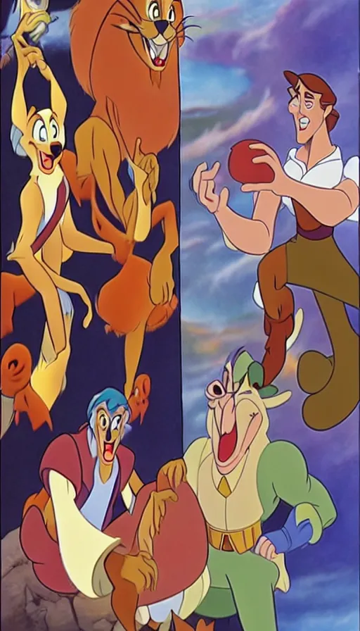 Image similar to the two complementary forces that make up all aspects and phenomena of life, by don bluth