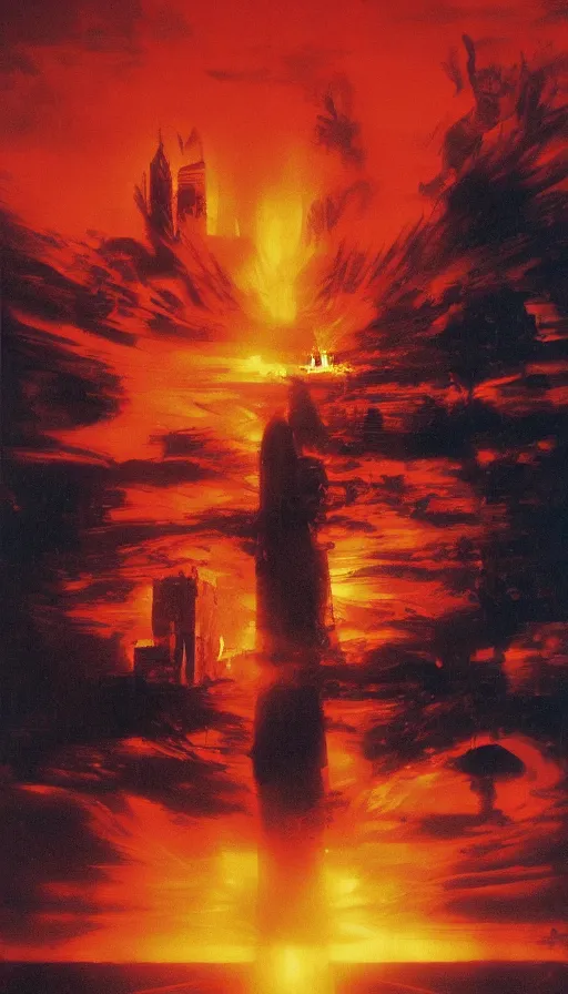 Image similar to donald trump's face close up on the apocalypse now poster, red sunset, capitol building, washington dc, black helicopters, air brush, oil paint, radiant light, caustics, heroic, bright iridescent light, by gaston bussiere, by bayard wu, by greg rutkowski, by maxim verehin