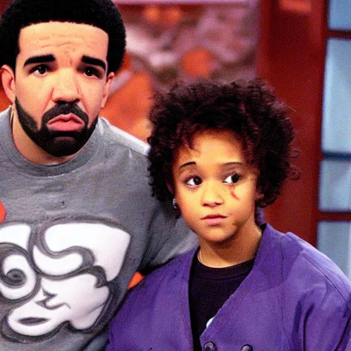 Image similar to drake as a guest star in an episode of that's so raven ( 2 0 0 3 )